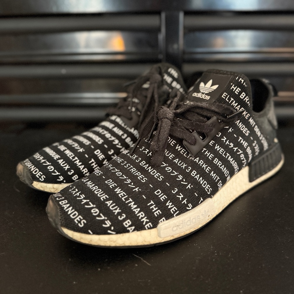 adidas Originals NMD R1 Black with White Text